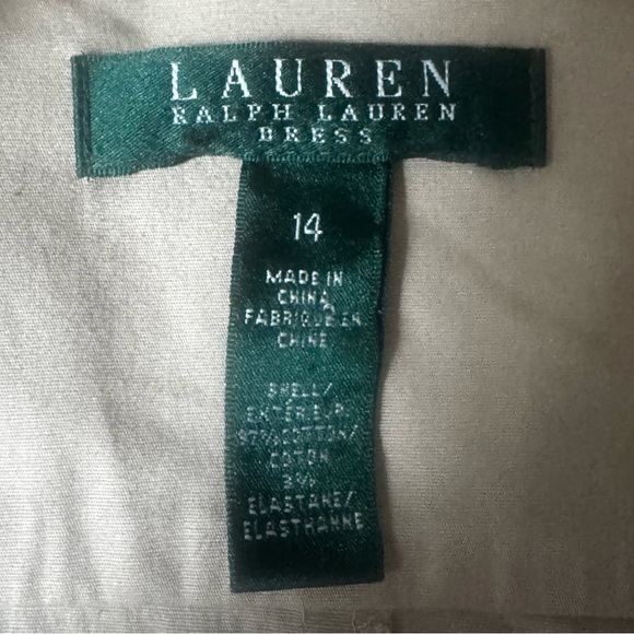 Lauren Ralph Lauren - Stretch-Cotton Blend Wrap Shirtdress Size 14 - Picture 7 of 8